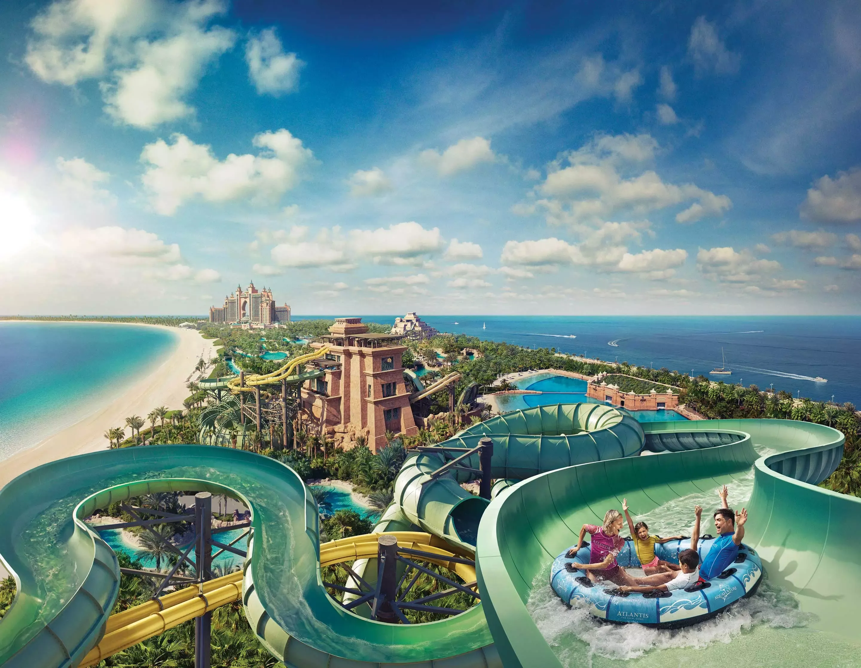 Thrilling water slides